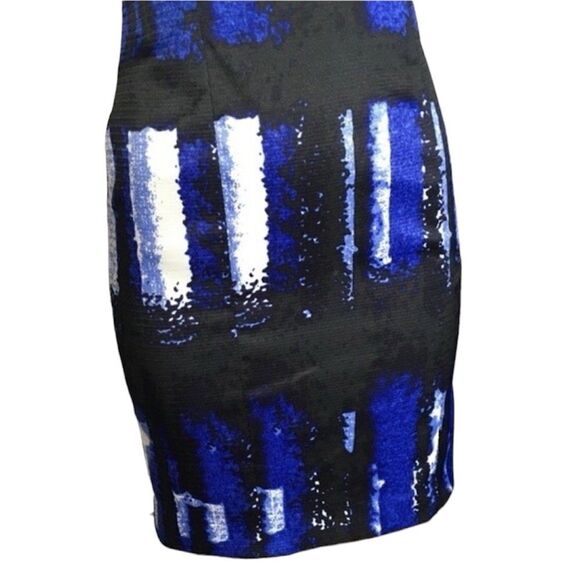 MUSE ABSTRACT BRUSH STROKES SHEATH SLEEVELESS MULTICOLOR MINI DRESS 2 ARTSY - Picture 3 of 11